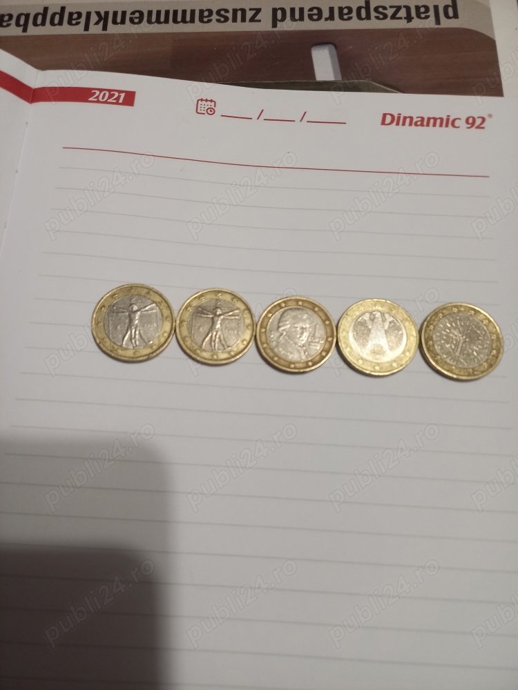 Monede 1 EURO din 2002,Omul VITRUVIAN,Italia,RARITATI,Leonardo da Vinci,vezi foto anexate 