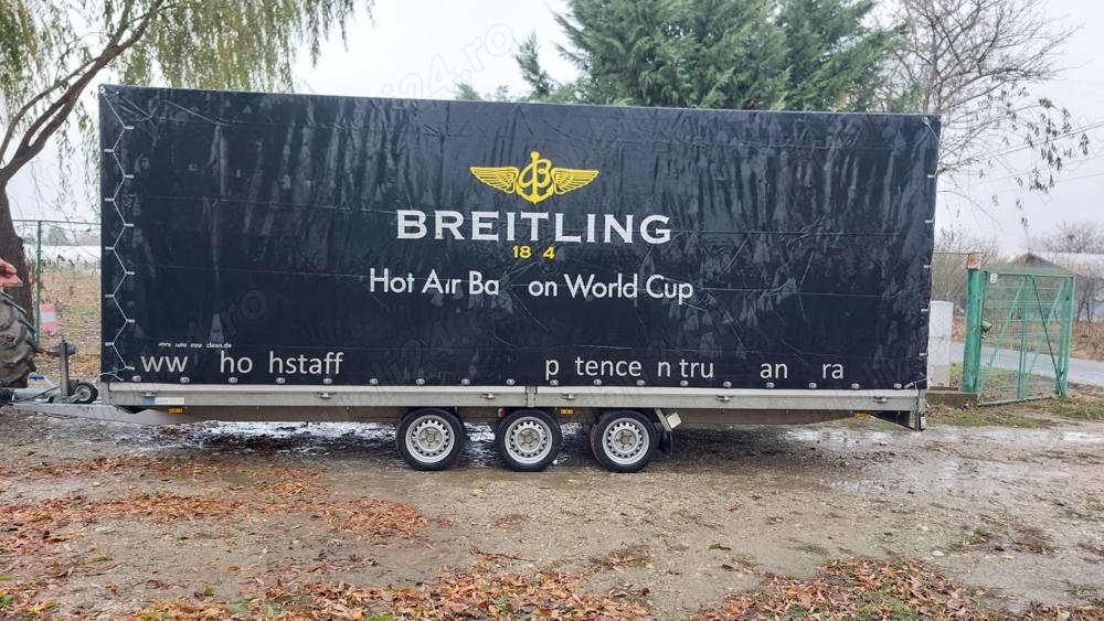 De Vanzare Remorca 6 7 Metri lungime 3 AXE 3,5 TONE Vand remorca Troliu Rampi incarcare