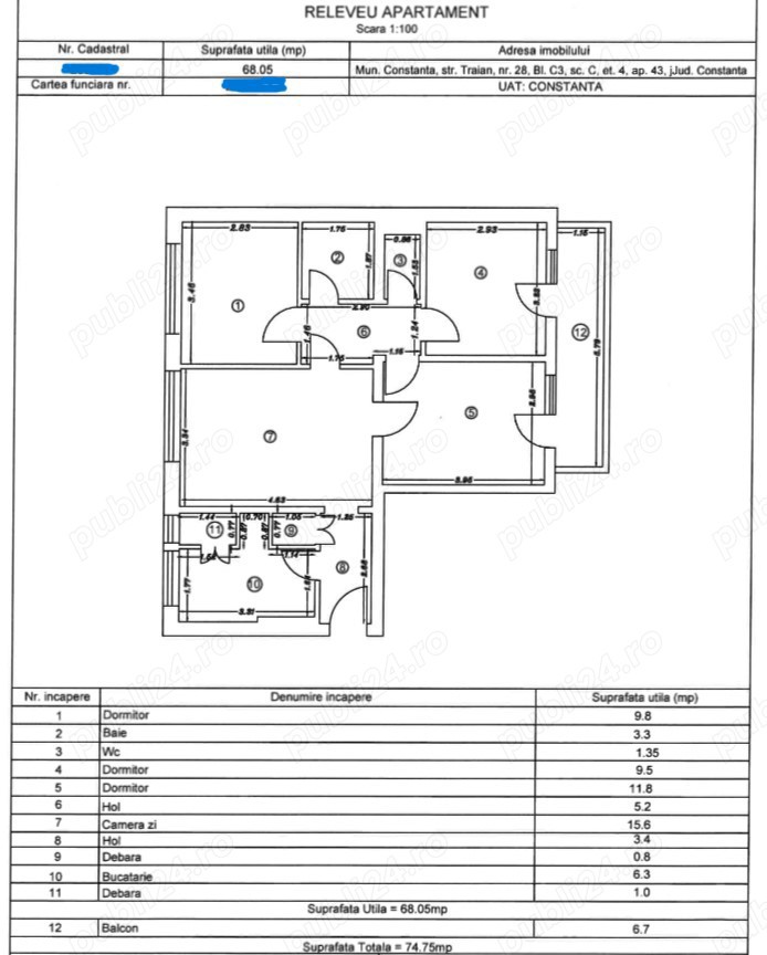 Apartament 4 camere ultracentral Constanta