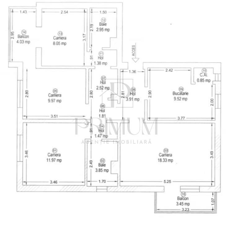 LIPOVEI - Etaj 1 - 4 Camere - LUX - Decomandat