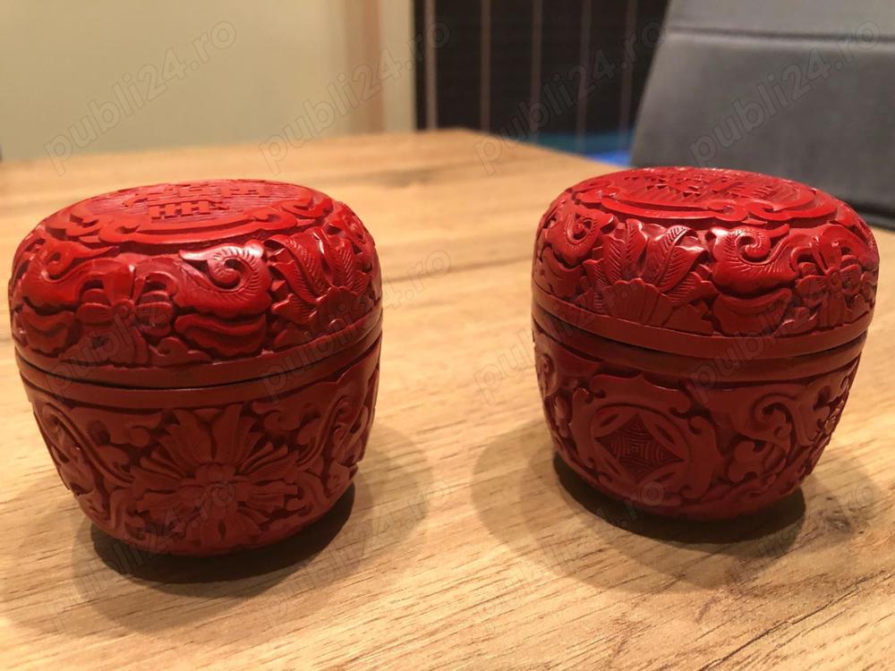 Vand boluri asiatice din cinnabru rosu