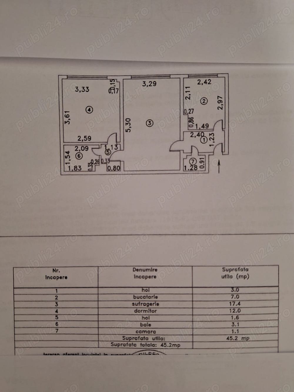 PROPRIETAR Apartament 2 camere parter Calea Galati