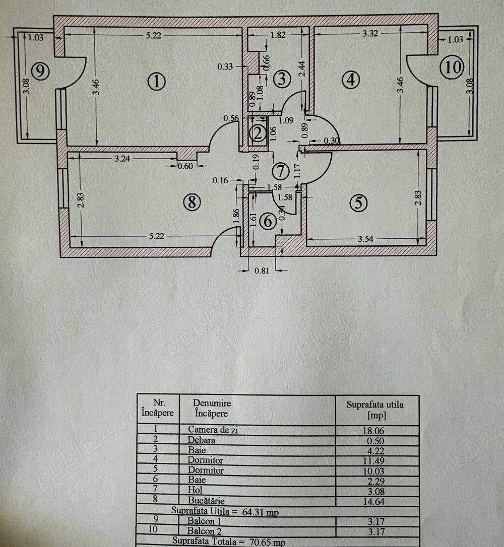 Apartament zona Spiru Haret strada 1 Decembrie 1918