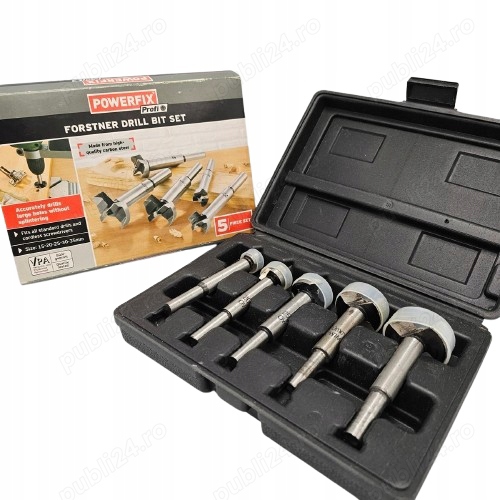 Set 5 burghie Forstner, pentru lemn, 15   2  mm
