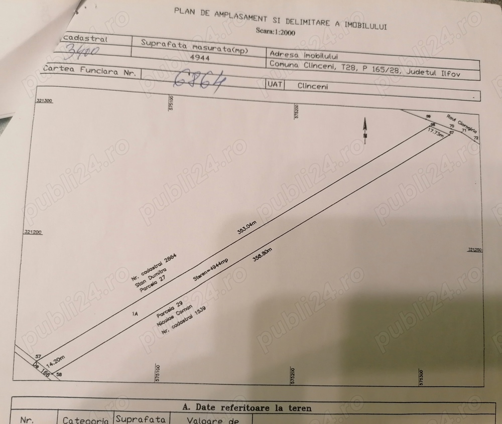 Vânzare teren pentru construcții 4945 mp