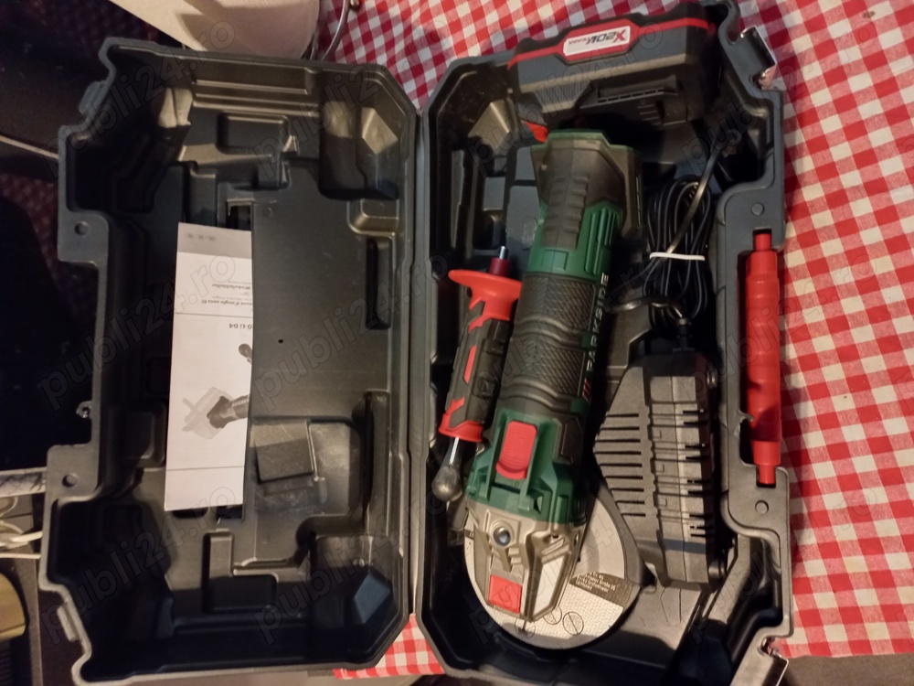 Flex polidisc Parkside cu acumulator si incarcator 20v