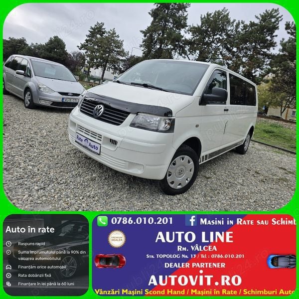 Volkswagen T5 1.9 TDI -Lung 8+1 Locuri - Klima PLATESTI IN RATE FIXE