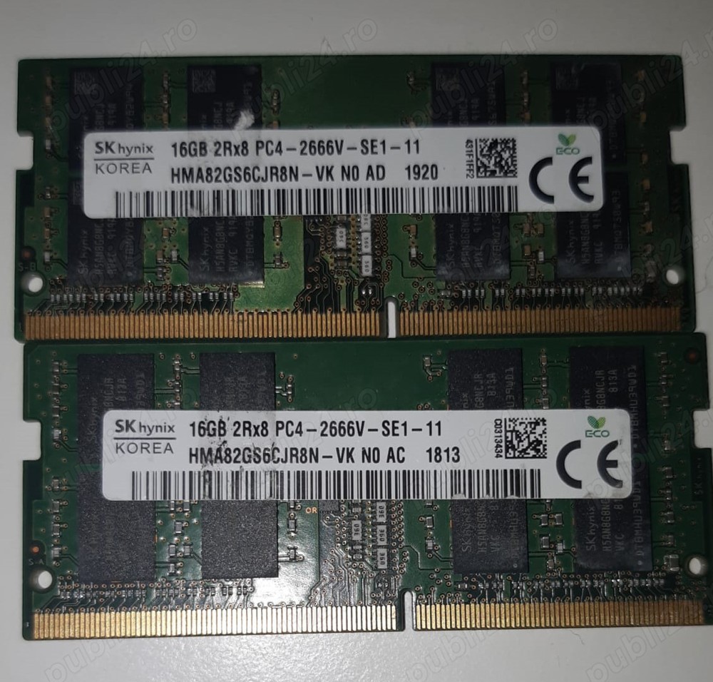 Kit 32gb (2x16gb) hynix samsung