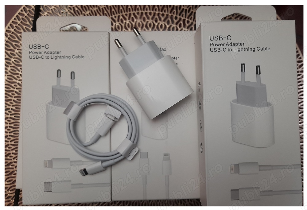 set incarcator 20w fast charge iPhone X 11 12 13 14   incarcator rapid noi sigilate