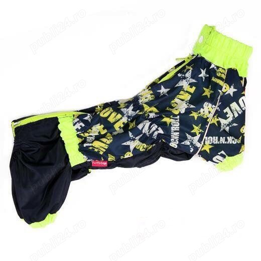 Salopeta de Ploaie pentru Catel Teckel Baiat 34 cm lungime (NOUA)