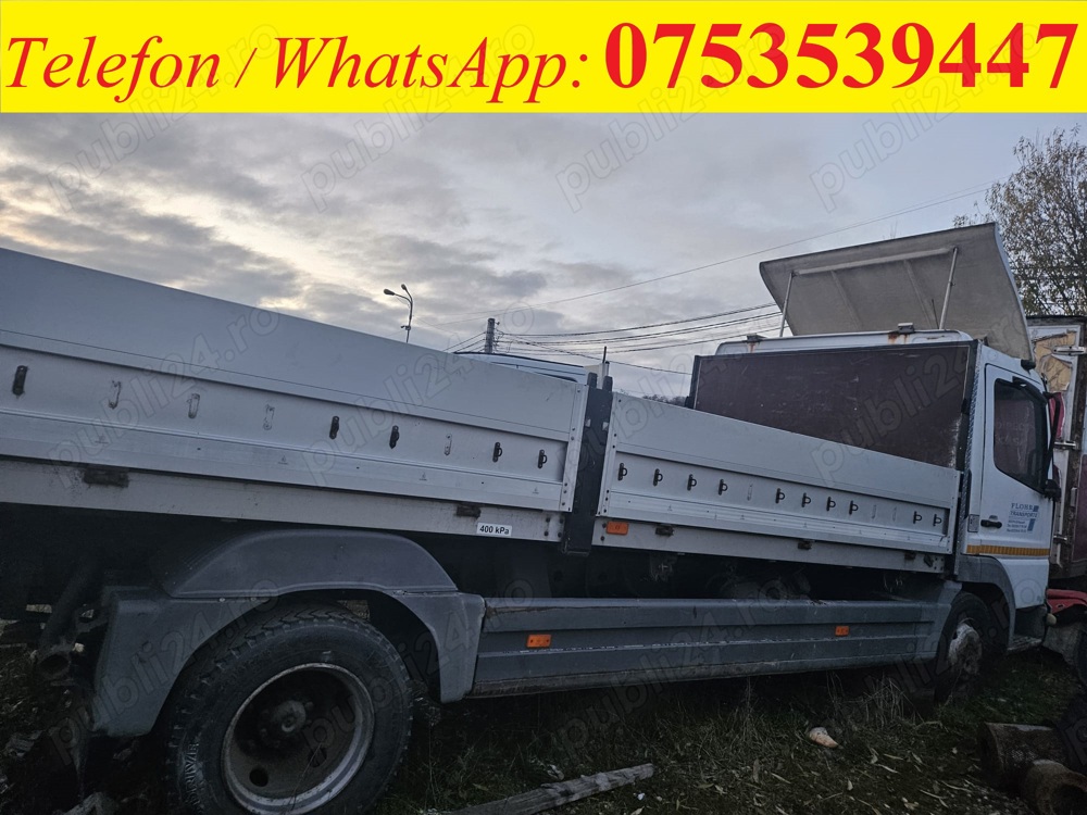  Bena platforma cu obloane + traversele din aluminiu, 6.5 t - 7.5 tone