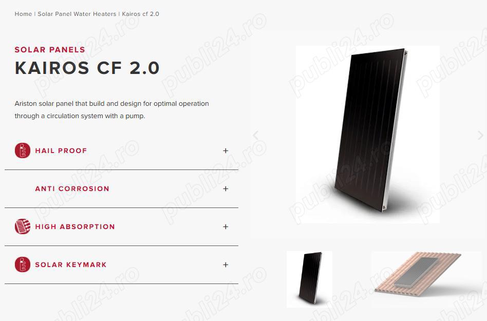 Vand 2 x Panou Solar Apa Calda Ariston KAIROS CF 2.0 + KIT Montaj