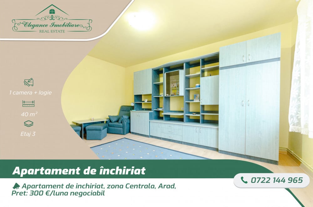 Apartament de inchiriat, zona Centrala, Arad