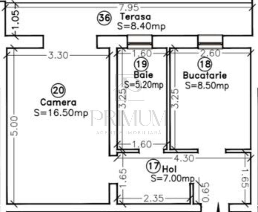 GIROC - 1 Camera - Decomandat - Etajul 1 - Bloc nou