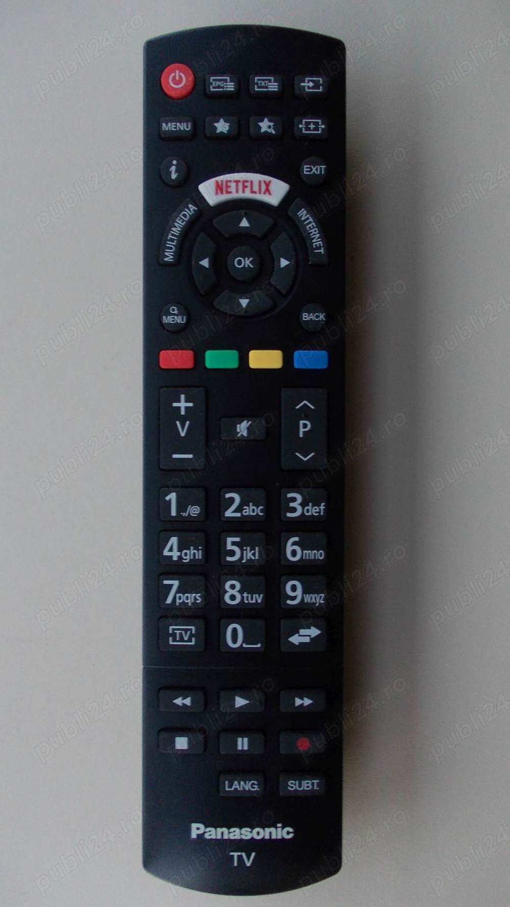 Telecomanda PANASONIC A 49128 Eur 7628010 7737750 N2QAYB000182 video vcr vhs tv dvd