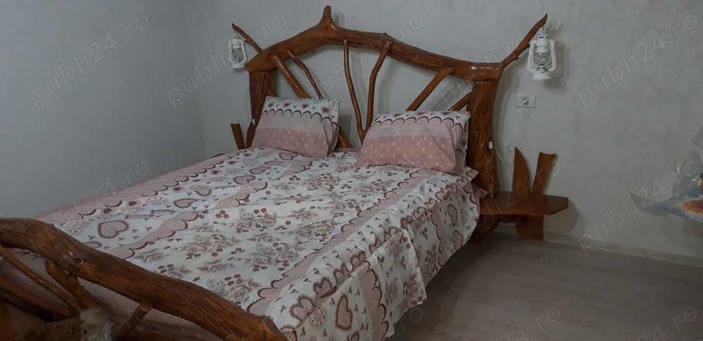 Paturi rustice din lemn