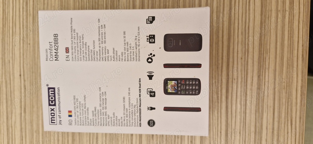 Vand telefon seniori Maxcom 428BB