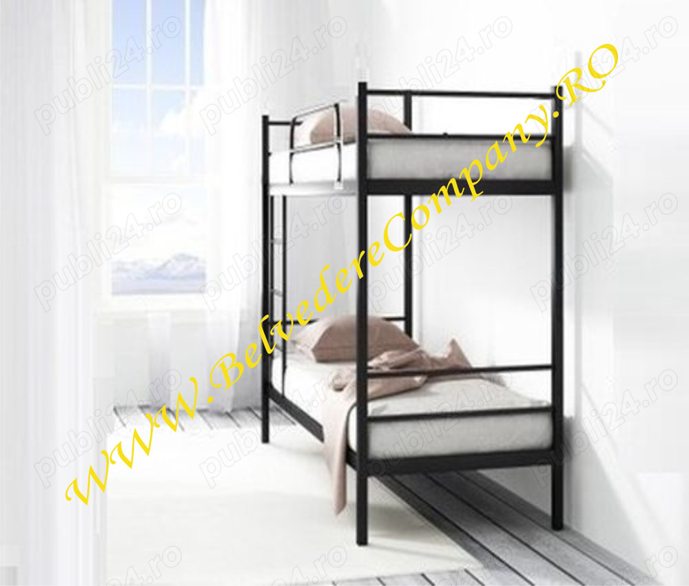 Paturi Metalice suprapuse ideale pentru muncitori ! In stoc !