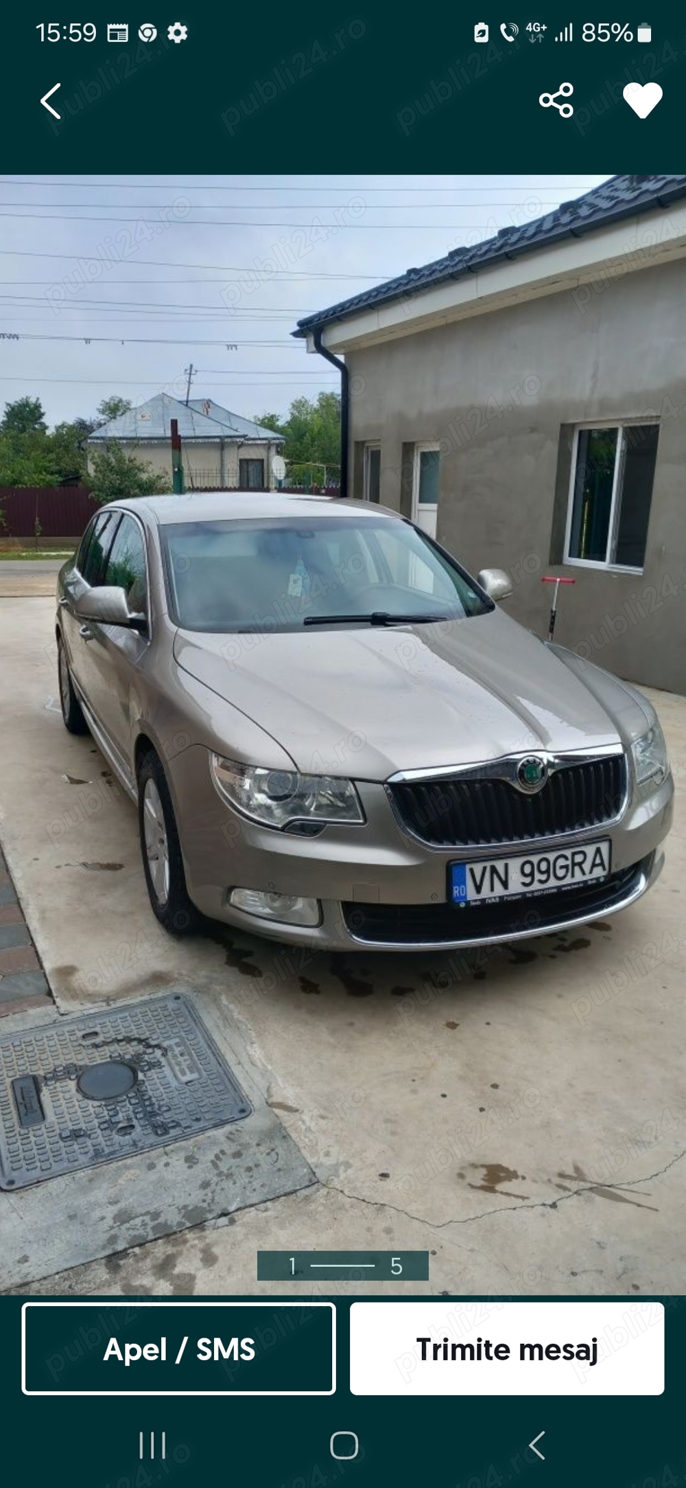 Skoda superb. 19 tdi. Clima. Jante. 2009. Bacau. 4200 euro