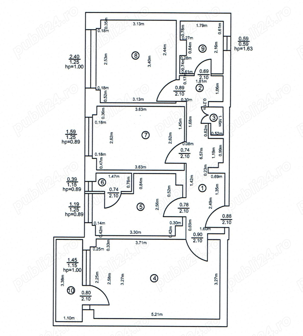 Vand apartament 3 camere Pantelimon 64,6mp