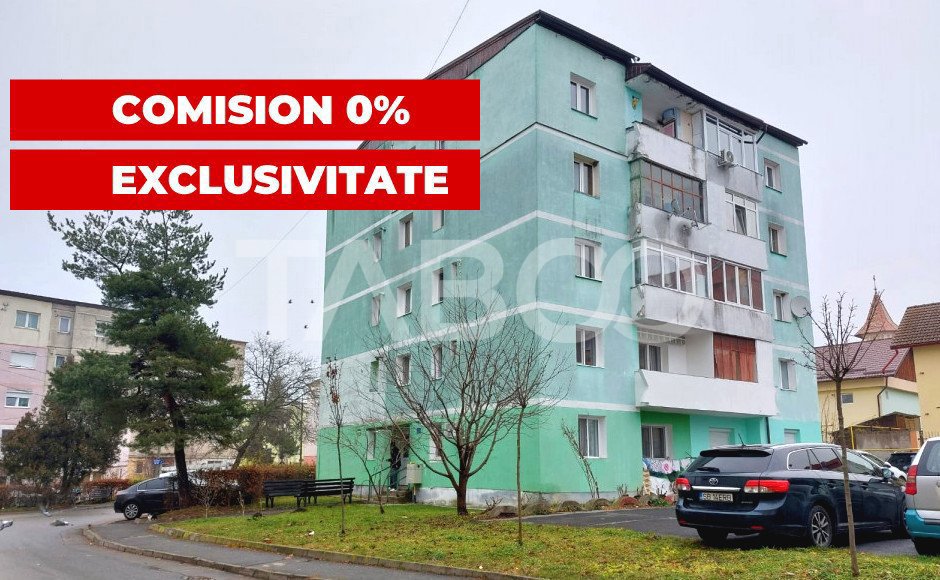 Apartament de vanzare 53 mp 3 camere etaj 3 zona Stejarului Cisnadie