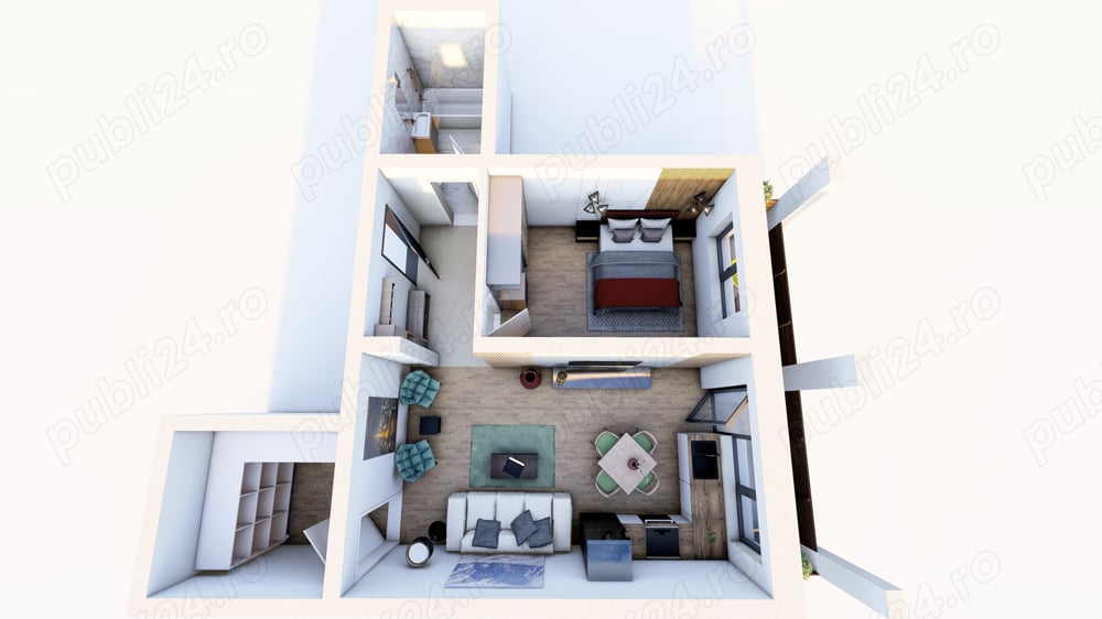 APARTAMENT TIP STUDIO 50 mp utili la etaj intermediar-Direct Dezvoltator