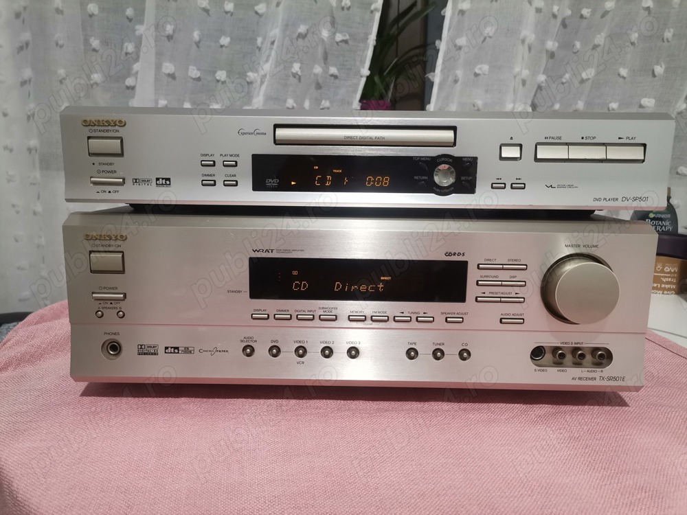 Sistem Onkyo TX  SR 501E și DV SP 501