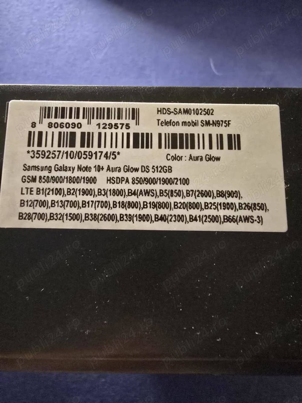 Samsung Galaxy Note10+ Aura Glow 512GB