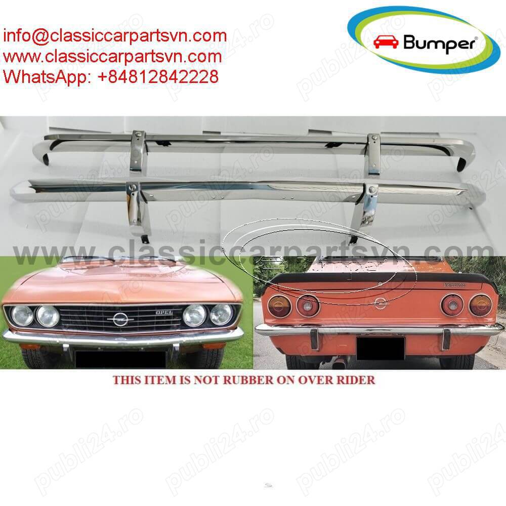 Opel Manta A year (1970-1975) bumper US version new by stainless steel
