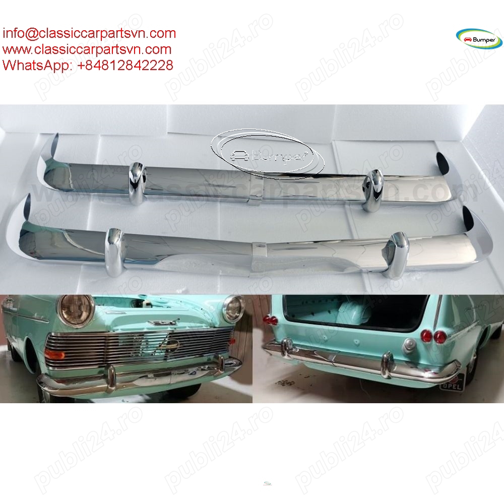 Opel Rekord P2 bumper ( 1960-1963) by stainless steel new 