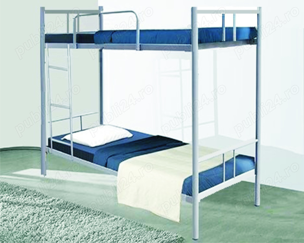 Pachet Pat Metalic Etajat Model BEL 21 LYA + 2 saltele 12 cm -in stoc!