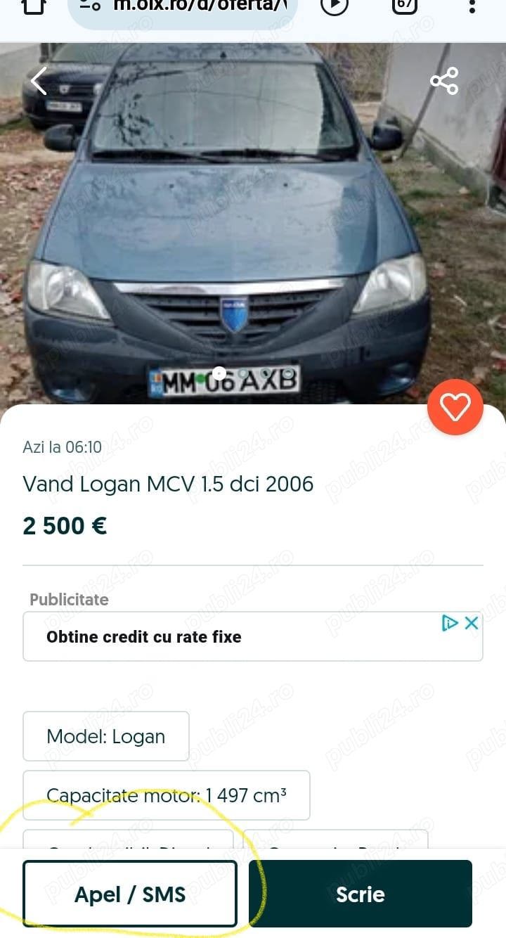 Vând DACIA Logan MCV diesel,7locuri