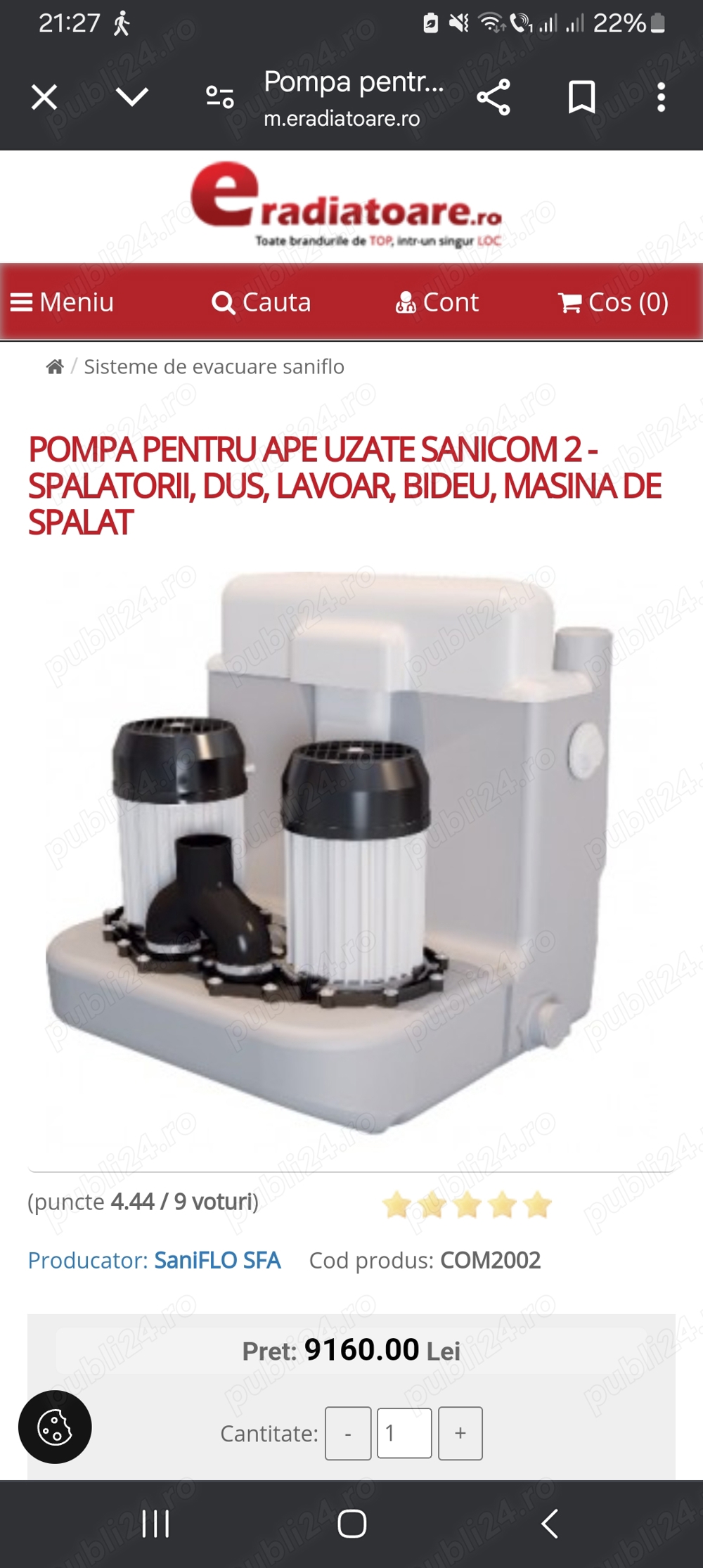 Pompa spălătorie Sanicom2  Pompa spălătorie Sanicom2