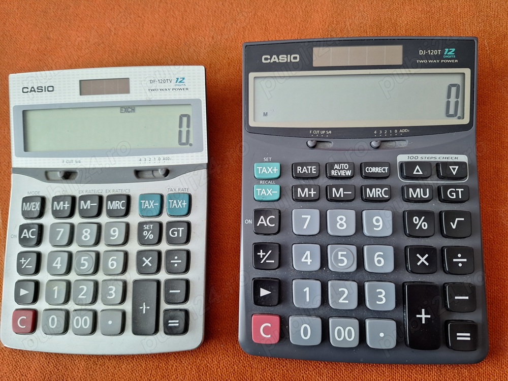 Calculator de birou Casio, alimentare Dual   Baterie + energie solara