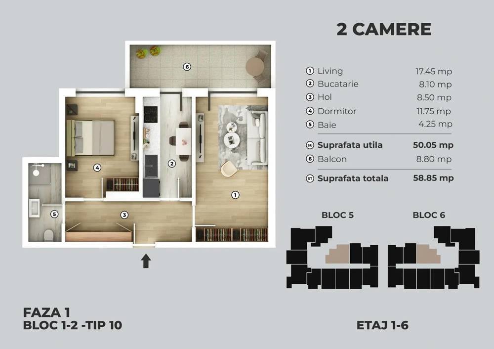 Apartament 2 camere