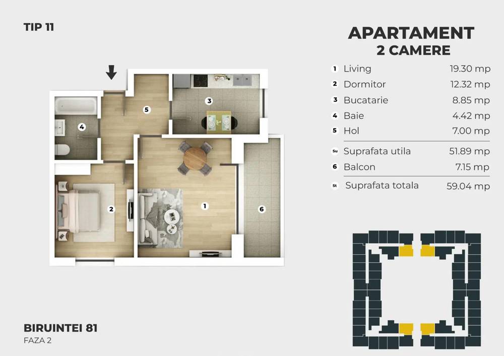 Apartament 2 camere