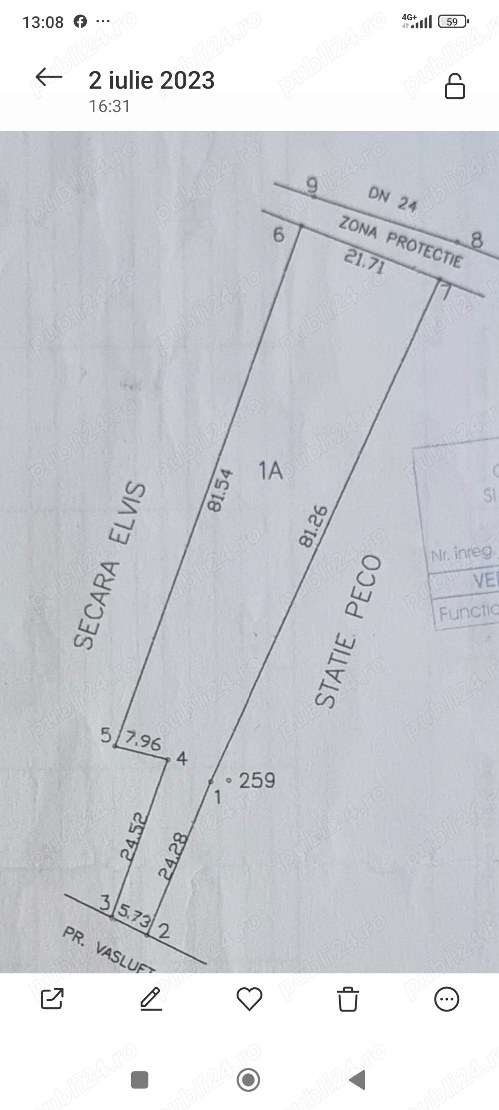 Teren intravilan 1637 mp sat Poieni judetul Iași 