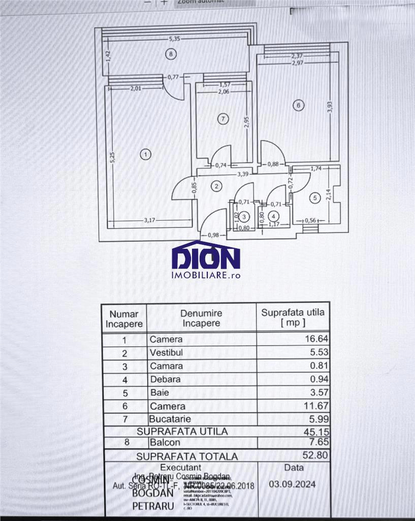 Bulevardul Iuliu Maniu 2 camere decomandat cu Balcon