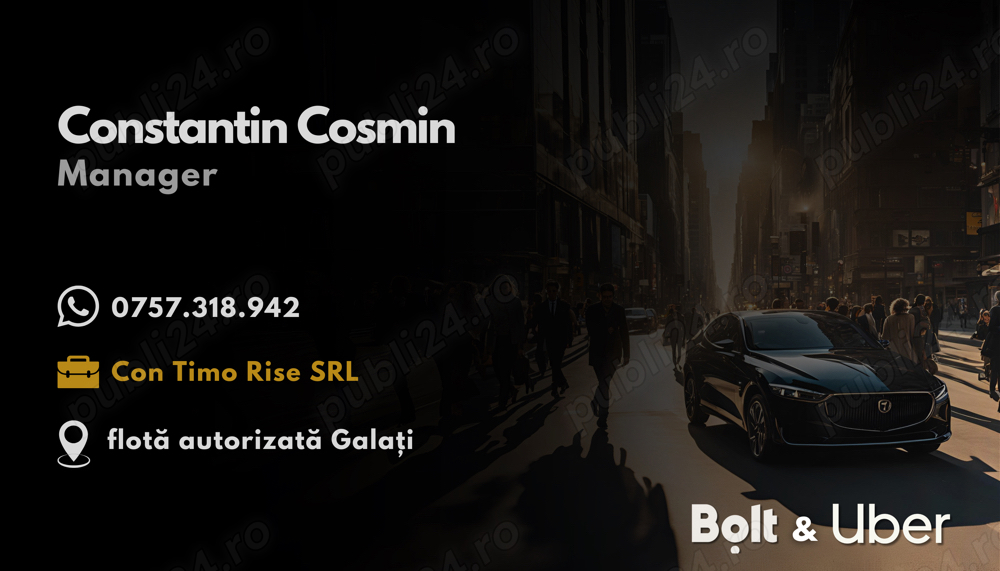 Angajez soferi seriosi  Bolt Uber Galati 