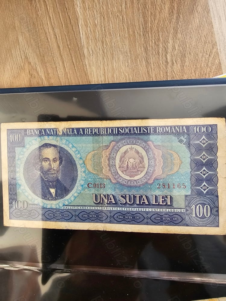 Bancnota 100 lei 1966 in starea din poze.