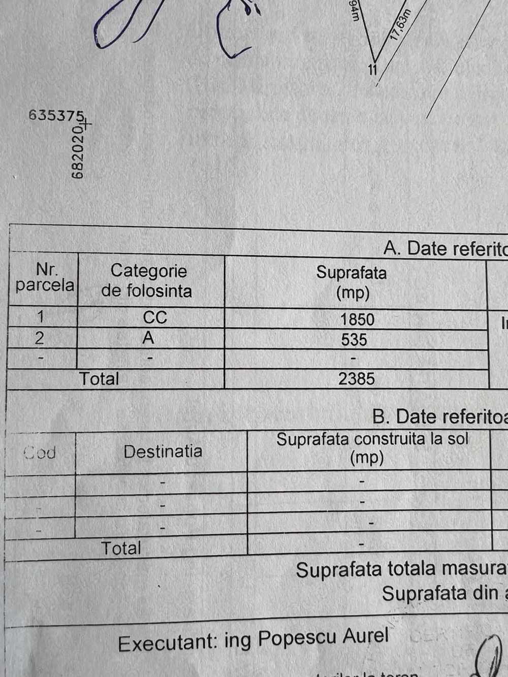 De Vânzare  teren in sat cucuteni Letcani