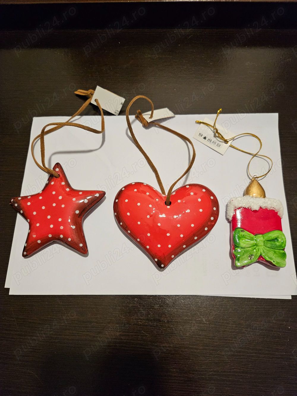 Set 3 ornamente pentru Craciun