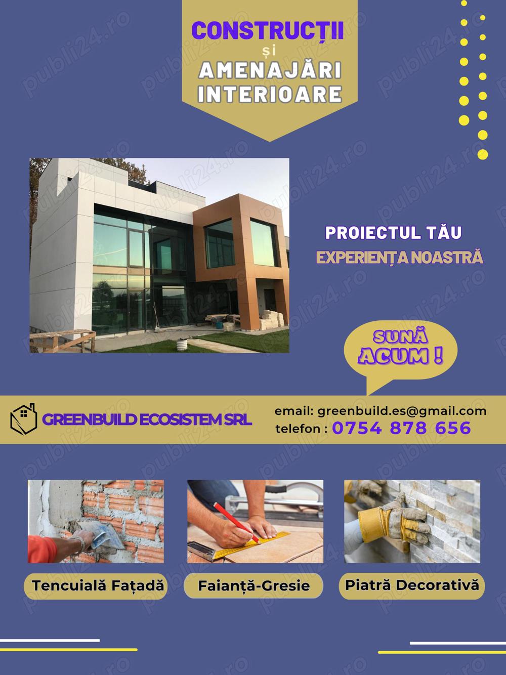 Muncitori cu experienta in AMENAJARI INTERIOARE