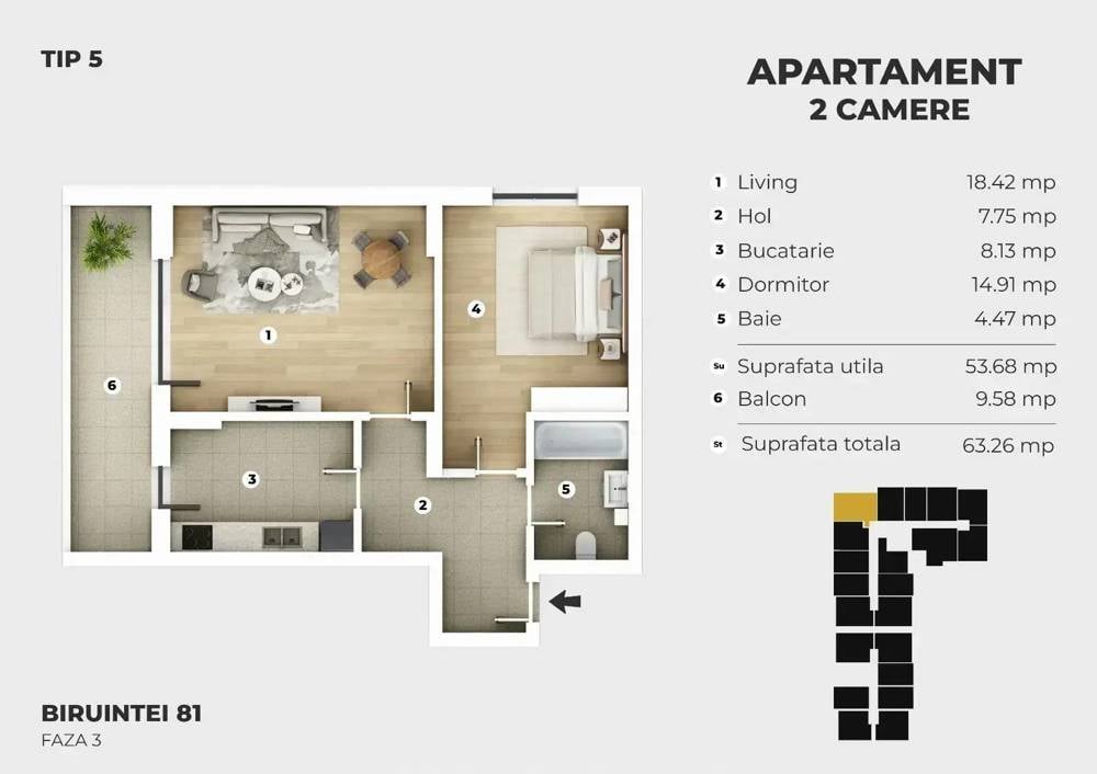 Apartament 2 camere