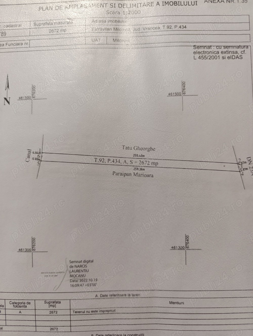 vand teren sau schimb cu garsoniera apartament in odobesti