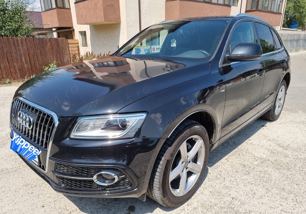 Vand AUDI Q5 3x S line negru full piele, distronic, lane assist, trapa, 2013, itp abia facut valabil