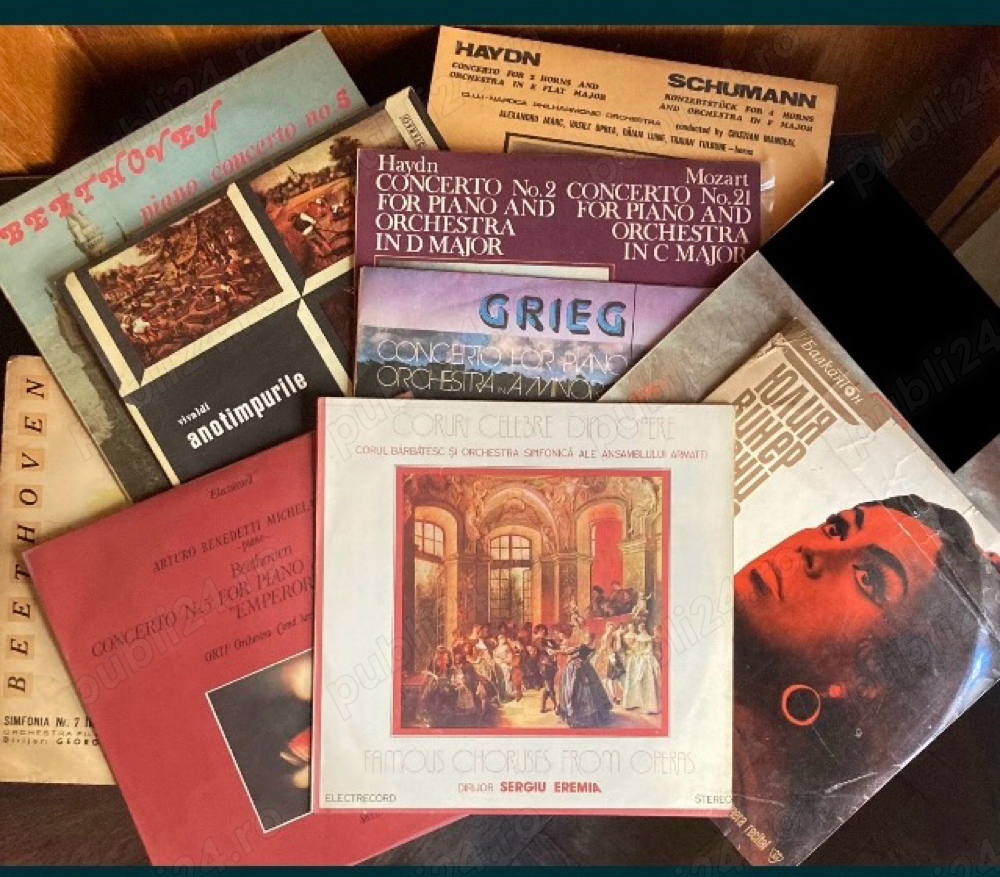 9 Discuri Vinil cu Muzica Clasica si de Opera