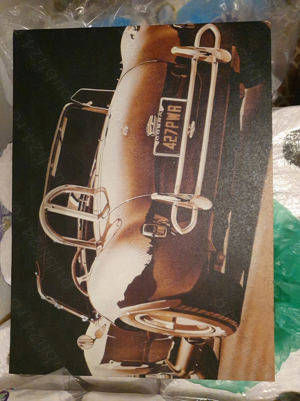 tablou print pe textil cu masina AC cobra 30x40cm