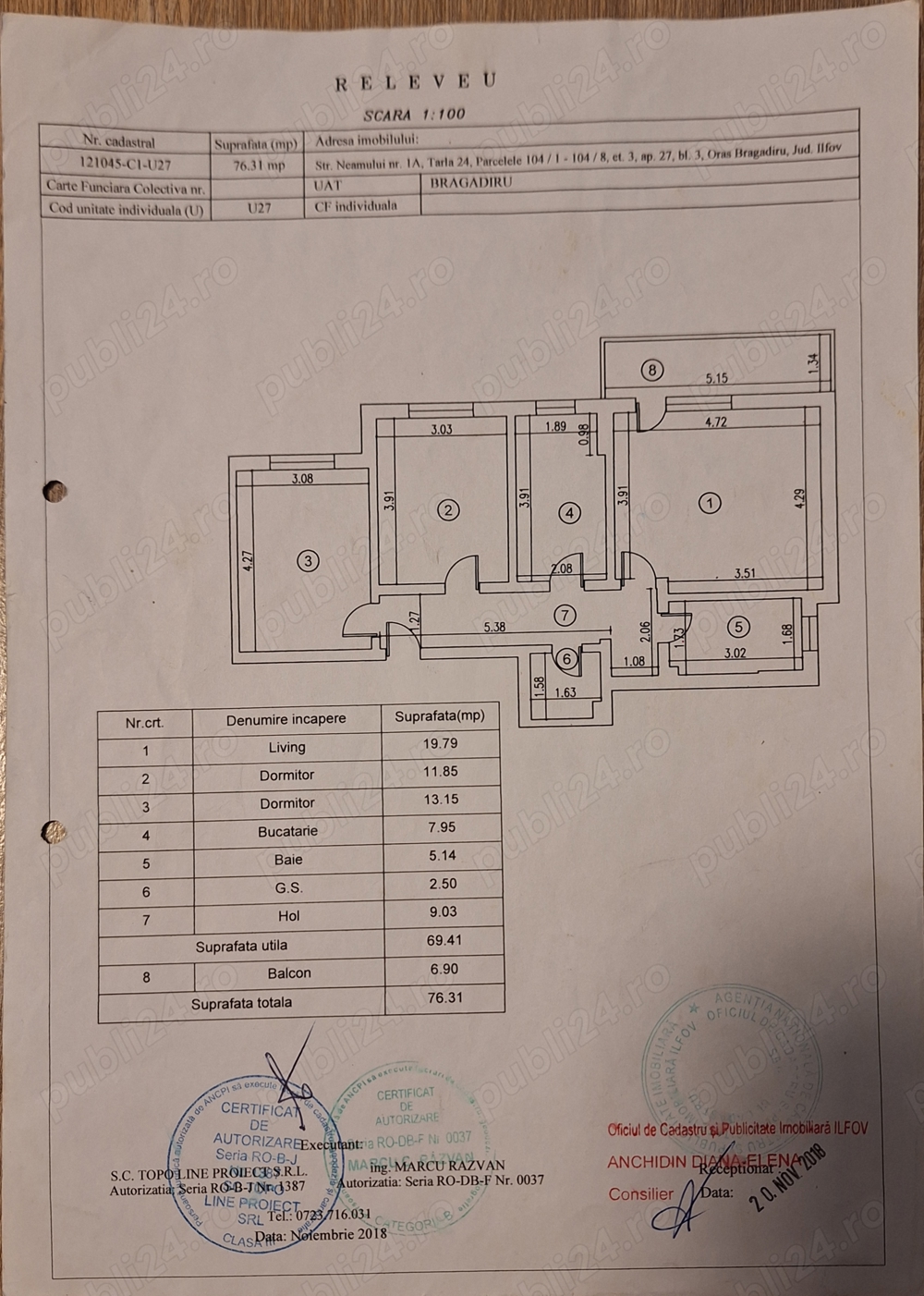 apartament 3 camere 