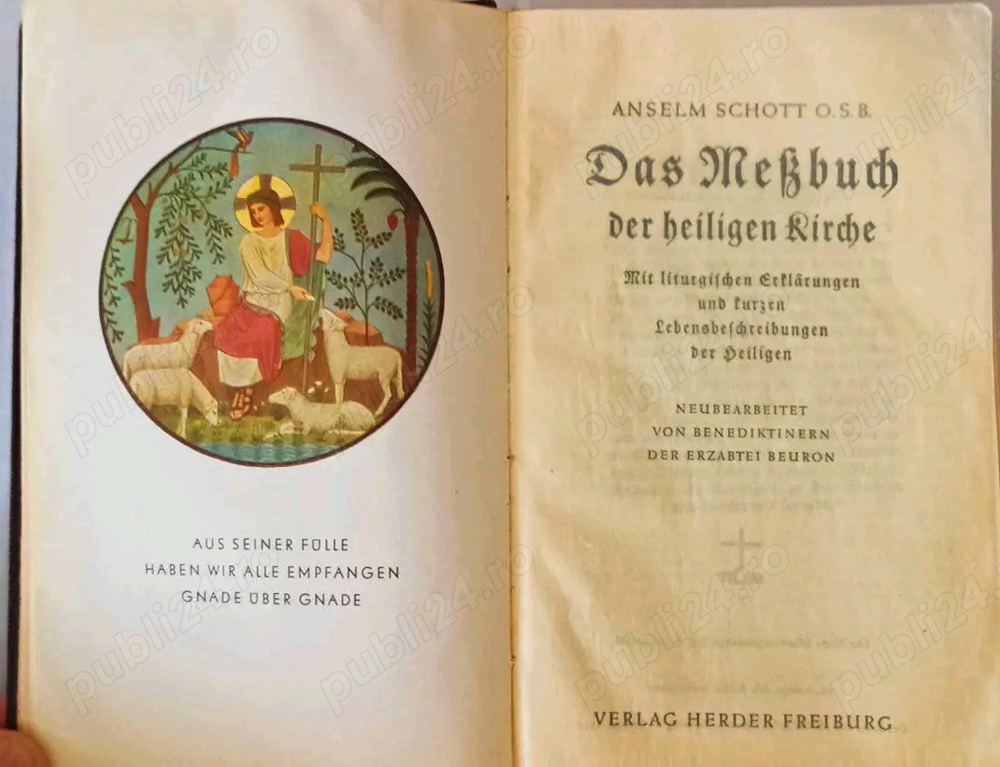 Carte catolică, germană, 1953